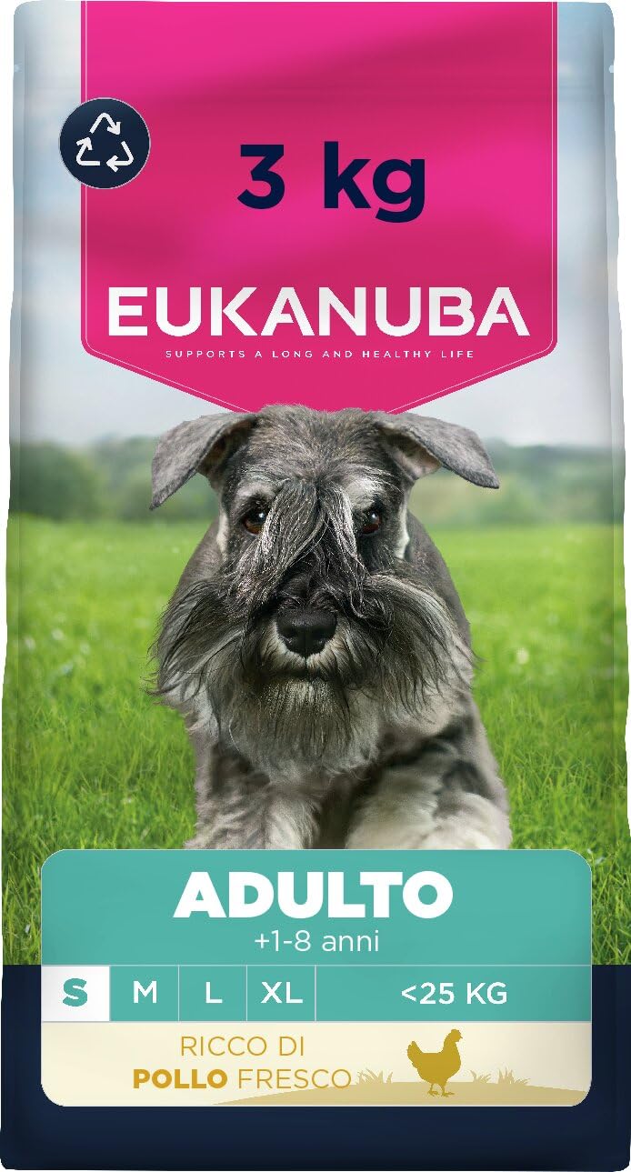 EUKANUBA Cibo secco per Cani con pollo fresco per razze di taglia piccola - Alimento secco premium per Cani adulti, 3 kg
