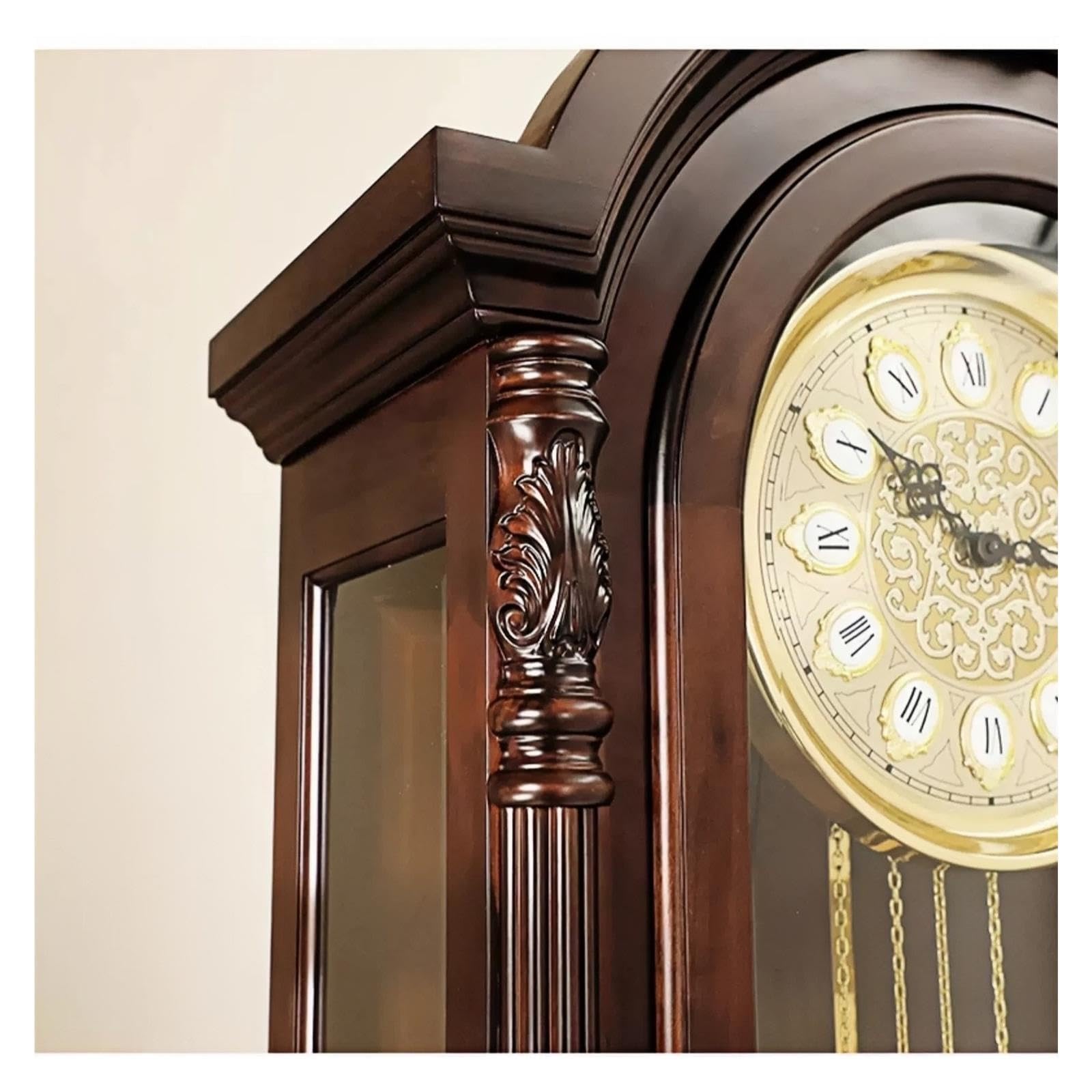 Reloj de abuelo Péndulo mecánico del reloj de piso del abuelo de madera