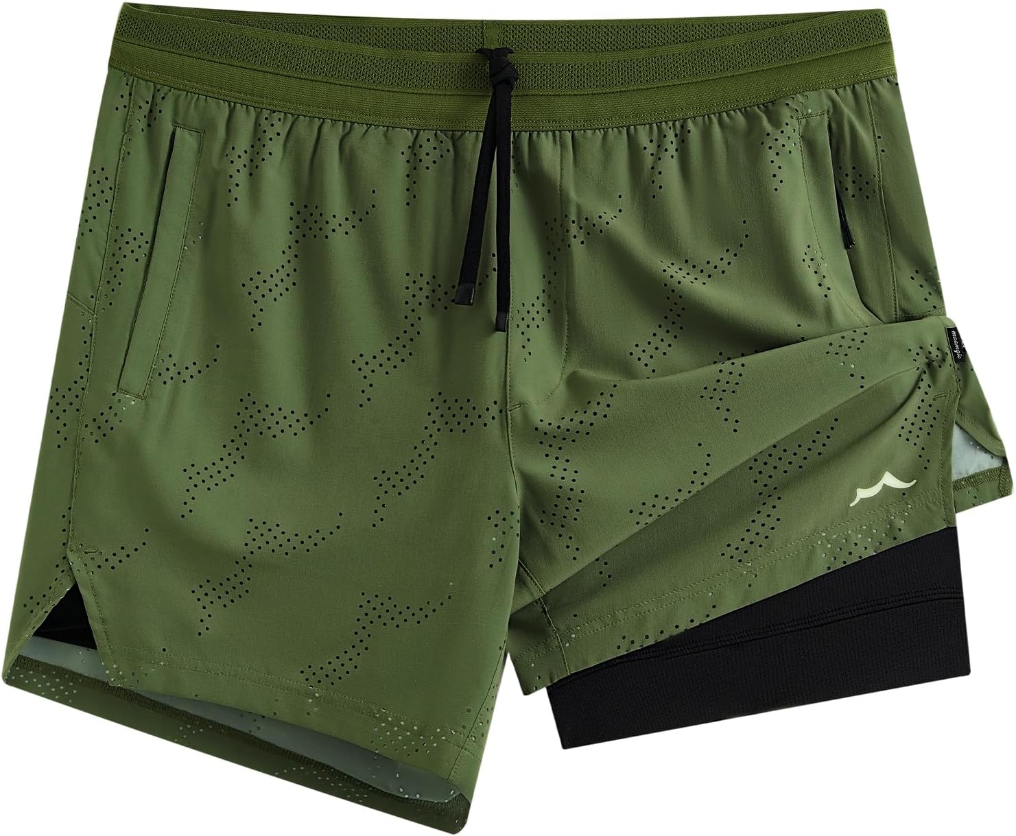 maamgic Men's 2 in 1 Gym Shorts 5 Inch Athletic Tennis Shorts Stretch Workout Running Shorts with Liner