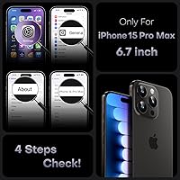 Vista 2 de TOCOL Funda magnética 3 en 1 para iPhone 15 Pro Max, mejorada [protección completa de la cámara] con 2 protectores de pantalla, compatible