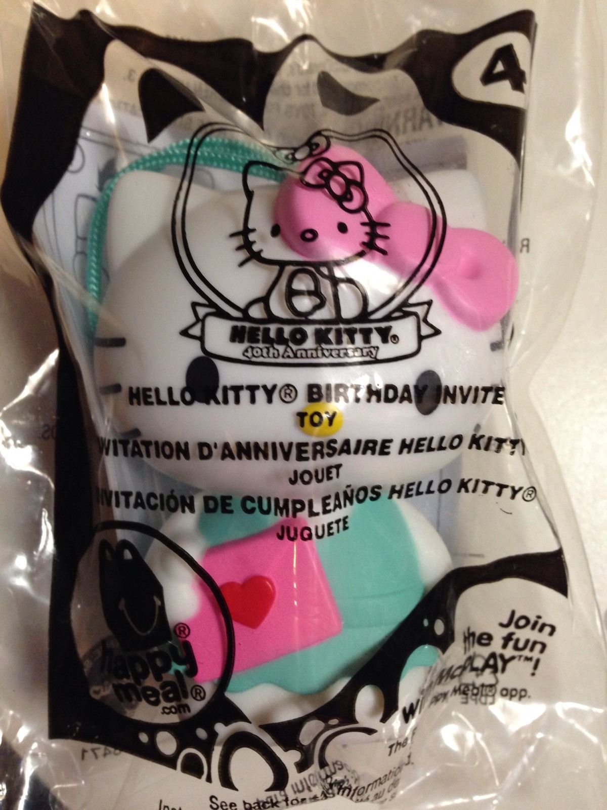 Amazon Com 14 Mcdonalds Happy Meal Hello Kitty 4 Birthday Invite Toy Toys Games Amazon Com 14 Mcdonalds Happy Meal Hello Kitty 4 Birthday Invite Toy Toys Games