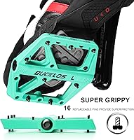 Vista 3 de BUCKLOS Pedales de Bicicleta de Montaña MTB Pedales Planos, Bicicleta de Carretera para Adultos Plataforma Grande Pedal Antideslizante de Nylon