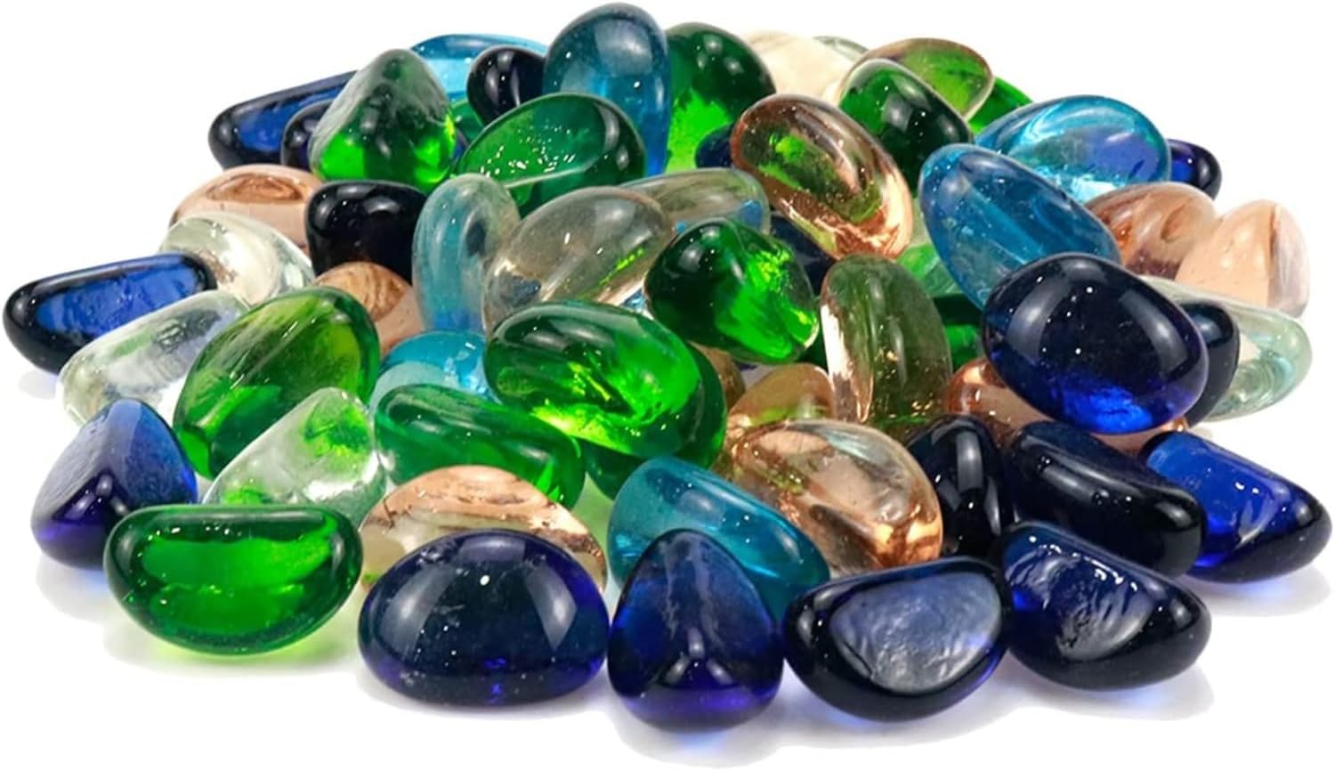 Foodie Puppies Polished White Pebbles Glossy Stones 1Kg (2.5cm 4cm) for Home Decorative