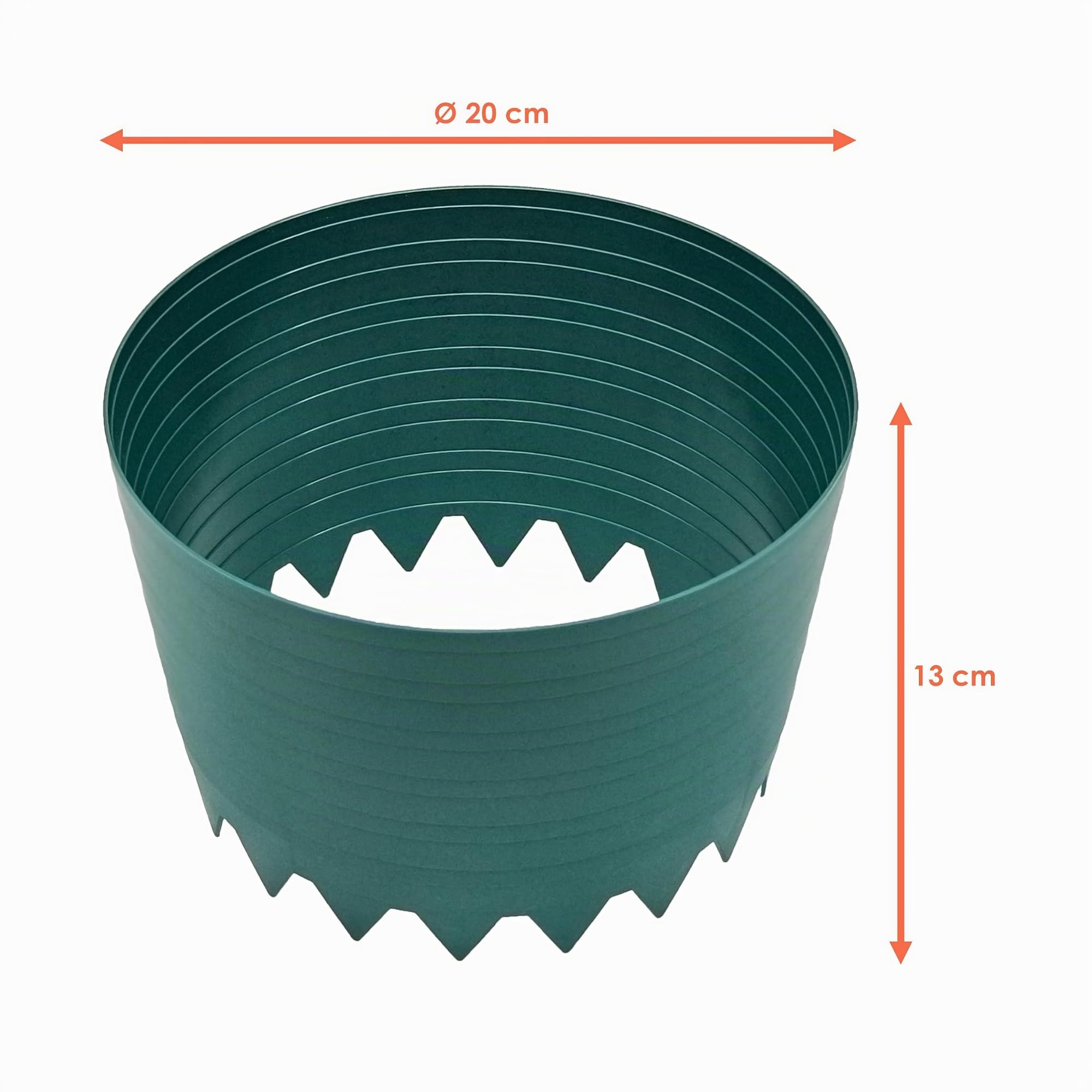 Spetebo Lot de 10 anneaux d'irrigation en plastique - 20 cm - Vert - Pour arroser les herbes, les plantes de légumes, les fleurs, les plantes