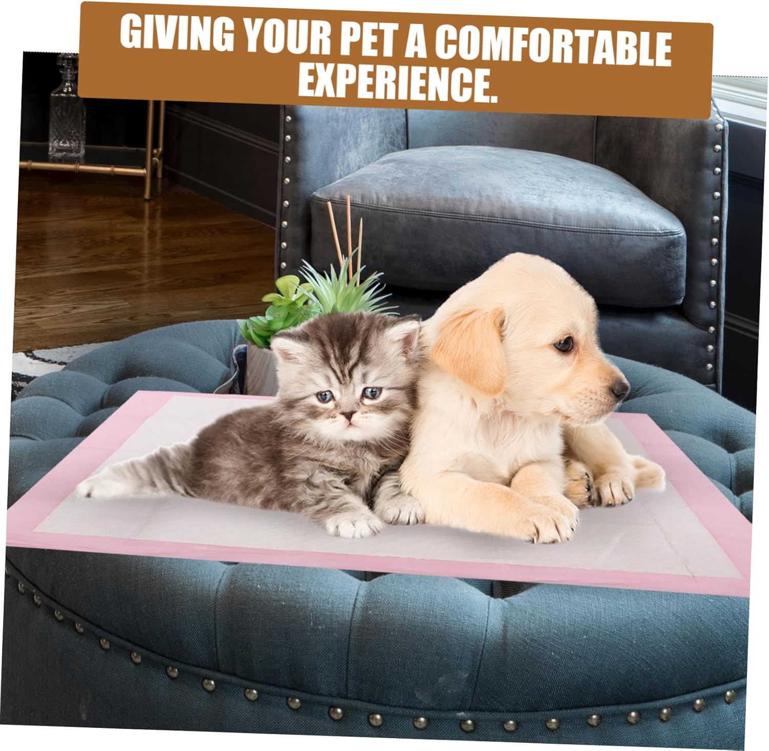 SUPVOX 1pack Thick Pet Training Pads Super Absorbent Dog Diaper Pads for Indoor Use Puppy Training and Aging Dog Assistance