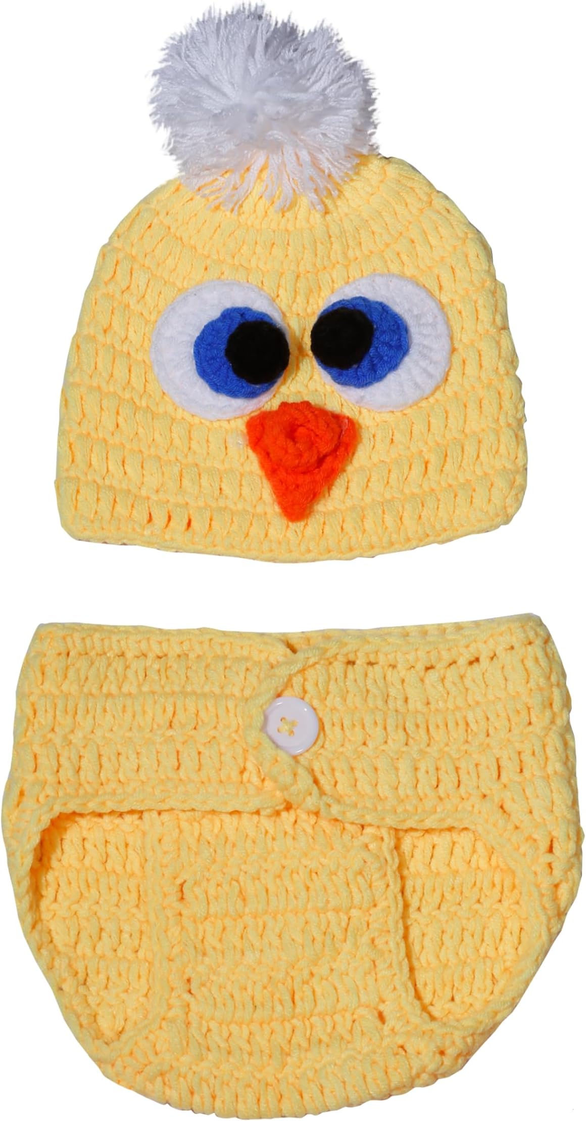 Matissa Newborn Baby Girl/Boy Crochet Knit Costume Photography Prop Outfits (Baby Chick)