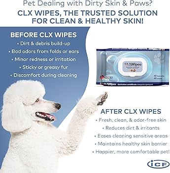 Glandex Pet Wipes – zachte reinigingsdoekjes voor honden en katten, 75 stuks