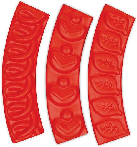 Talisman Designs Sellos de pastelería Juego de 3 Estampado de corteza de pastel Herramientas y accesorios de decoración de pasteles Cortadores