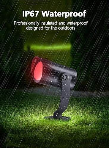 Miniatura 3 de APPECK Iluminación inteligente de paisaje, focos de paisaje impermeables IP67, 3000LM regulables RGBICW luces de camino funcionan con Alexa, luces