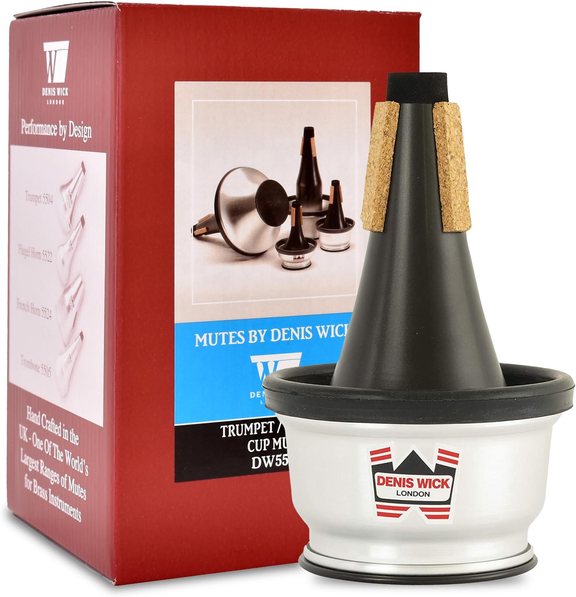 Denis Wick 5531 Adjustable Cup Mute for Bb Cornet or Trumpet, Black Polyester Coated Aluminium