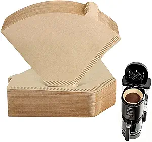 Coffee Filters, Size 04 Unbleached Cone Filters 8-12 Cup, 200 Count Disposable Natural Paper Filters, 04 Cone Filters For Pour Over and Drip Coffee Maker