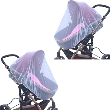 Bembika Baby Stroller Mosquito Net The Ultimate Mosquito Net for Kids, Perfect Pram Net Cover, Ideal Mosquito Net for Baby Strollers and Prams, Compact and Stylish in Nature (White)