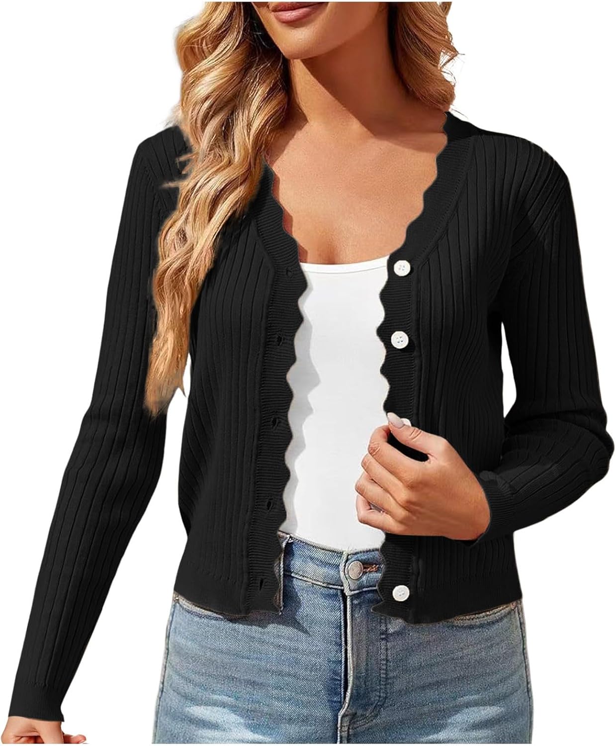 Trachtenjacke Damen Bolero - Kurze Dirndl Jacke Für Oktoberfest, Strick Cardigan