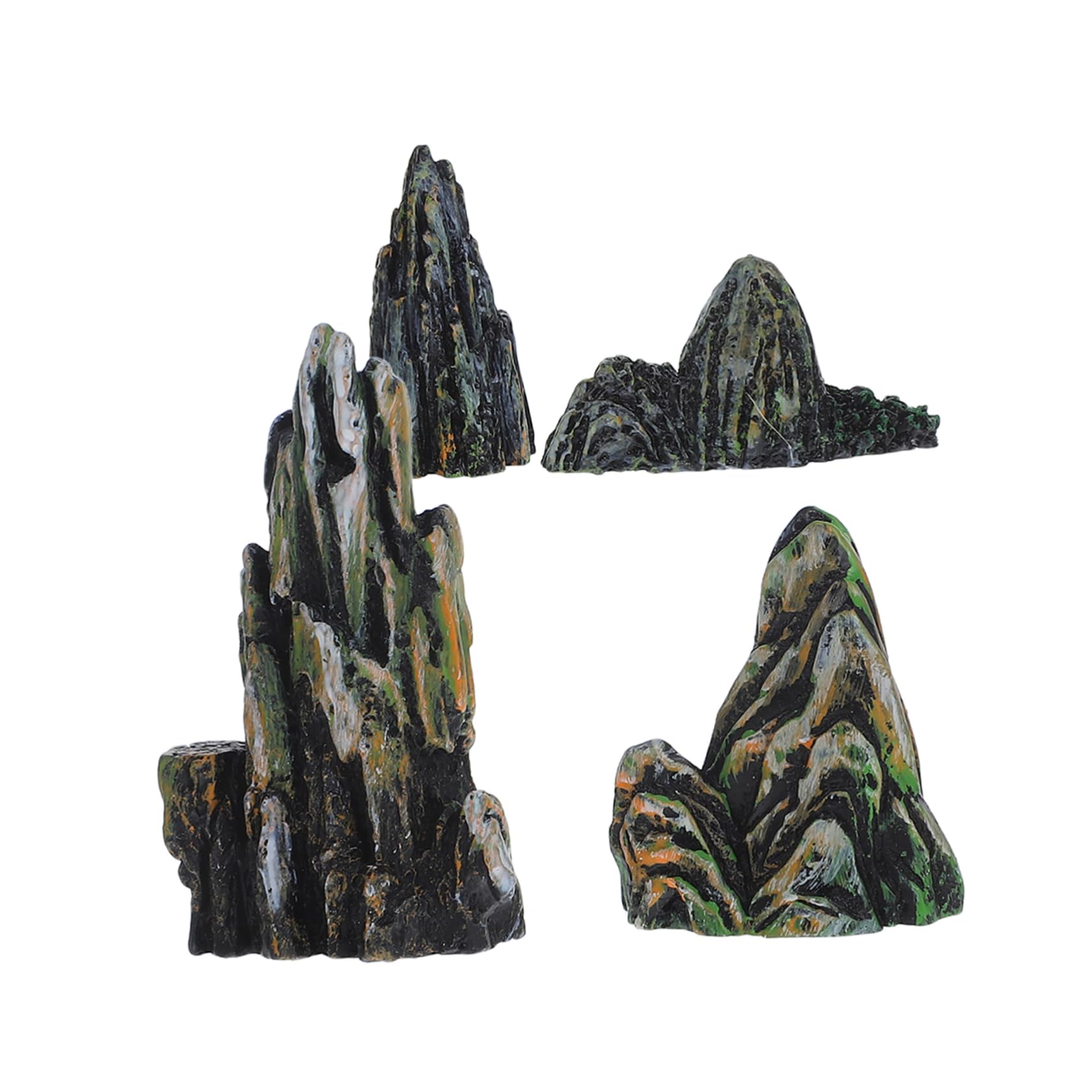 PRETYZOOM 1 Juego Mini Figuras De Resina Accesorios para Bonsái Mini Decoración Figuras En Miniatura 4 Piezas