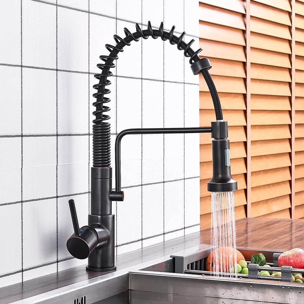 Grifo de cocina con monomando extraíble y rociador de doble función para fregadero 5