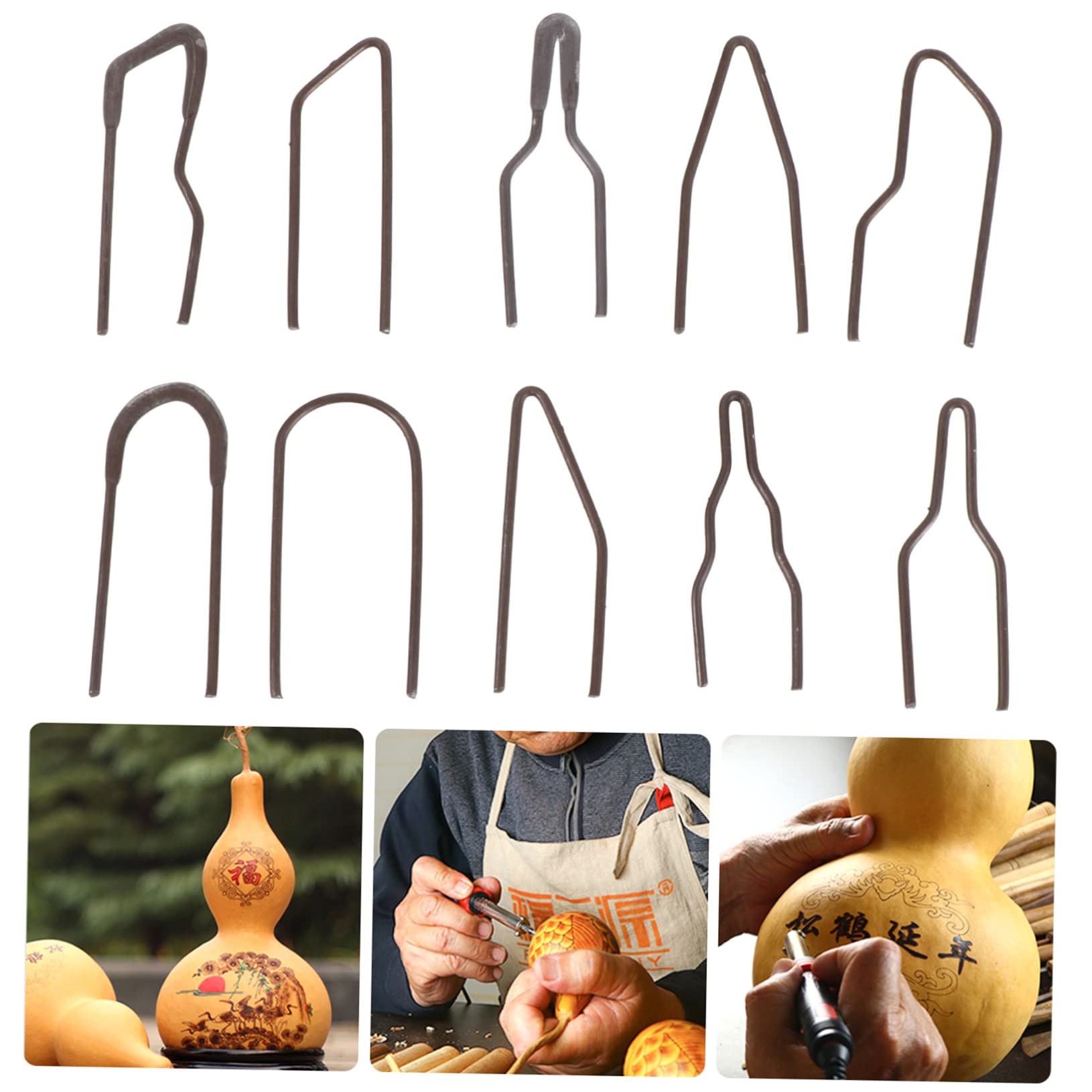 BELLIFFY 3sets Wood Burning Tips Set Solid Wire Tips for Pyrography High Impedance Nibs for DIY Carving Craft Tools 10pcs*3