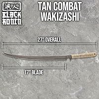 Vista 2 de Black Ronin Combat Wakizashi Sword with Injection Molded Sheath Stainless Steel Blade Cord-Wrapped Handle