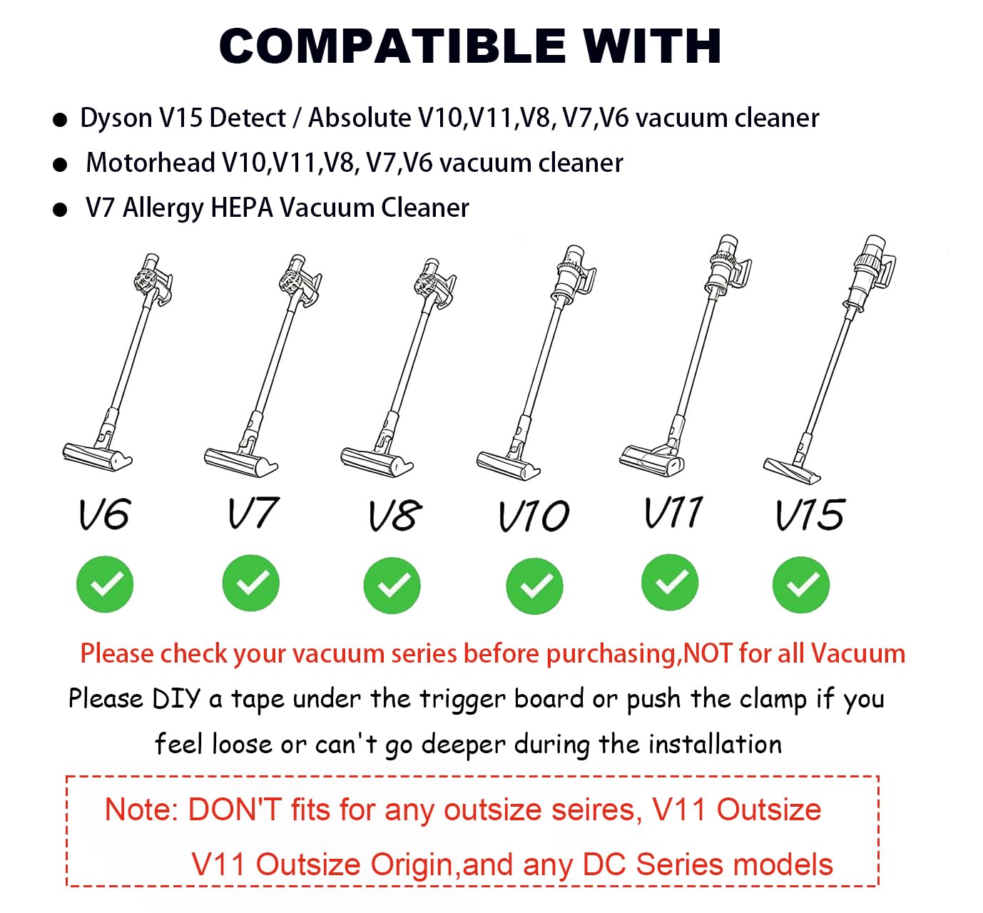 Dyson Trigger Lock - REEYEAR Power Button Clamp -2