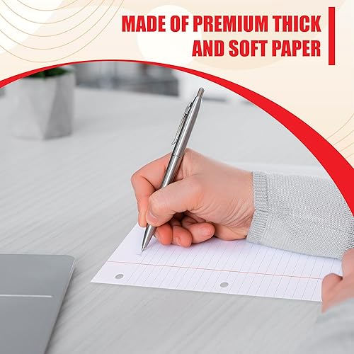 Miniatura 5 de Papel para cuaderno con rayas anchas, hojas sueltas, papel de cuaderno de rayas anchas a granel, papel de relleno rayado para carpetas de 3 anillas,