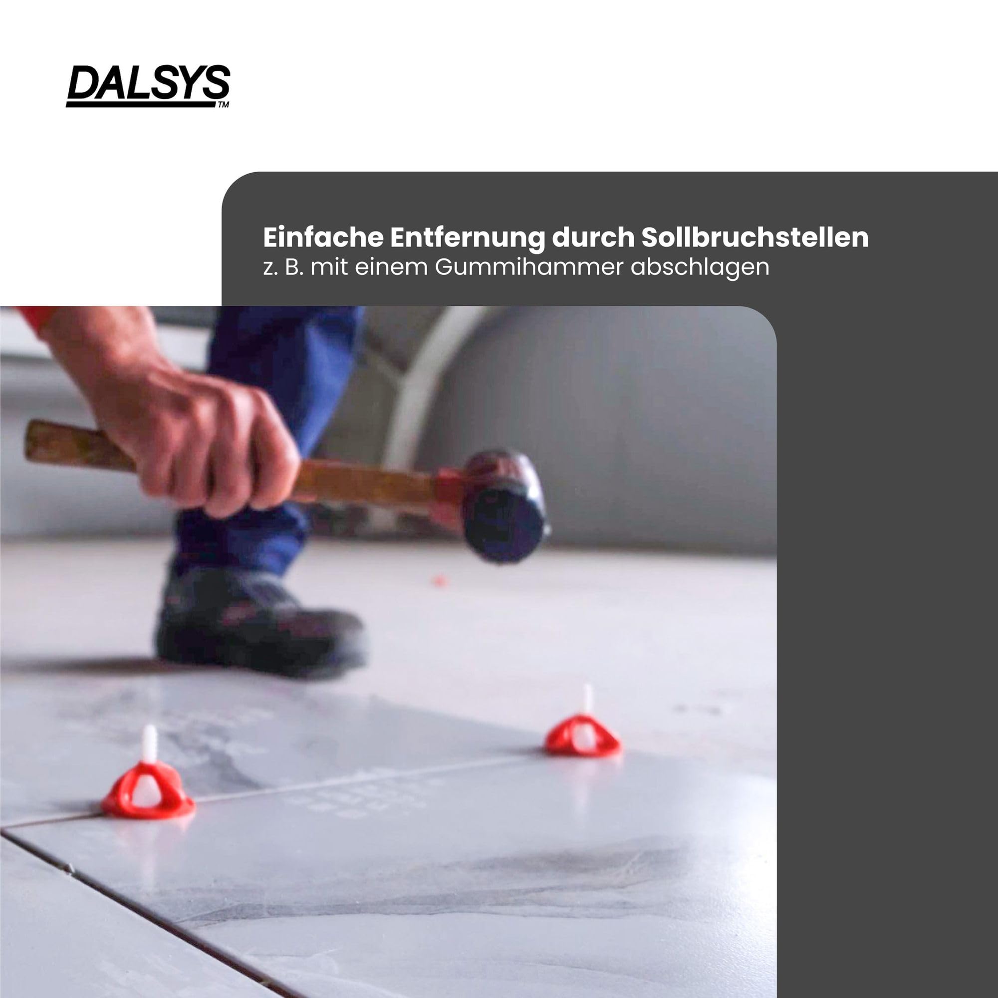 Fliesen Nivelliersystem, 2mm, Set: 1300tlg., 1000 Laschen + 300 Hauben, Verlegehilfe Set, Fliesenleger Werkzeug, Fliesenkeile Kunststoff, Abstandshalter Fliesen, Verlegesystem