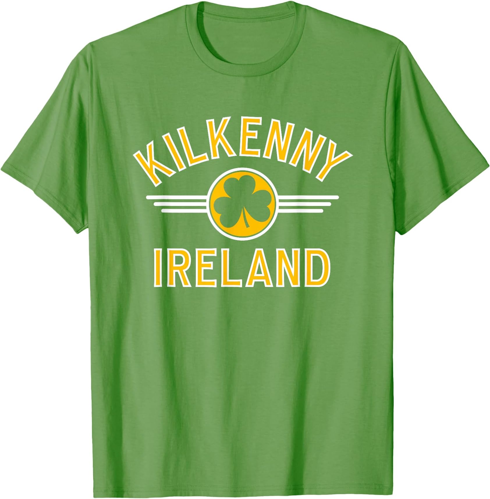 Kilkenny Ireland Shamrock Circle Amber Print T-Shirt