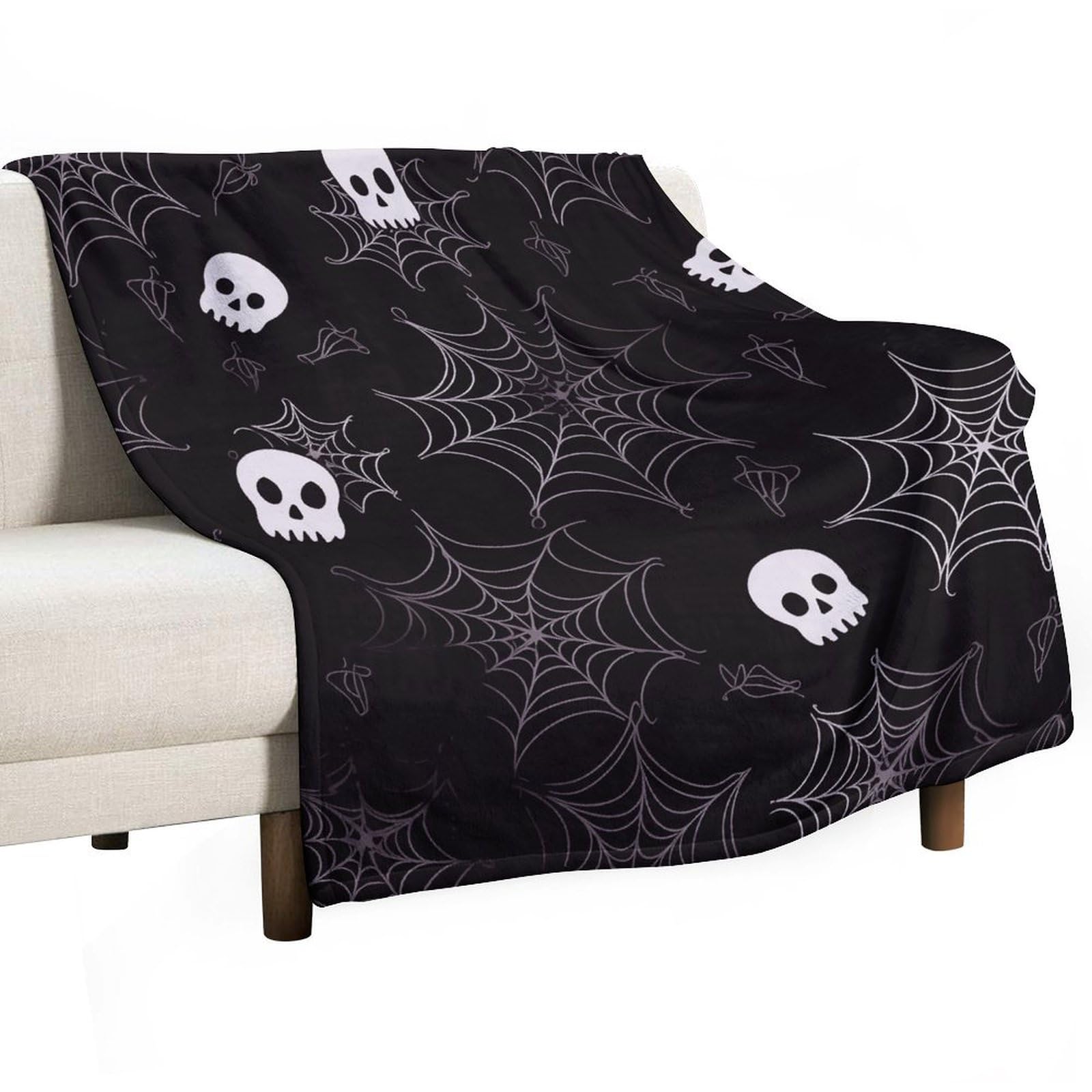 Couverture gothique Halloween plaid flanelle doux grand lit 178x203 cm