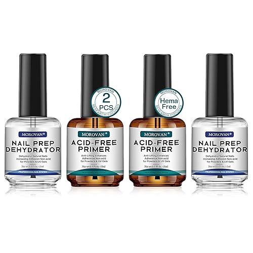 Miniatura 9 de Morovan Juego de imprimación de uñas y deshidratador de preparación de uñas natural, deshidratador e imprimación de uñas, secado rápido al aire