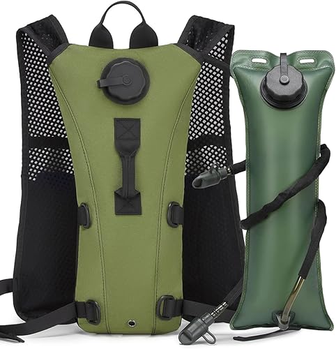 Miniatura 7 de ATBP Chaleco Táctico de Hidratación para Correr con Bolsa de Agua de 3L, Mochila para Ciclismo, Maratón, Senderismo, Mochila Diurna para Hombres y