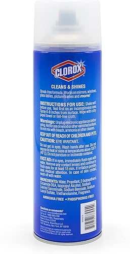 Miniatura 8 de Clorox Espray limpiador de vidrios espumosos  Spray limpiador de ventanas y vidrios multiusos  Elimina la suciedad  Limpiadores de vidrio con