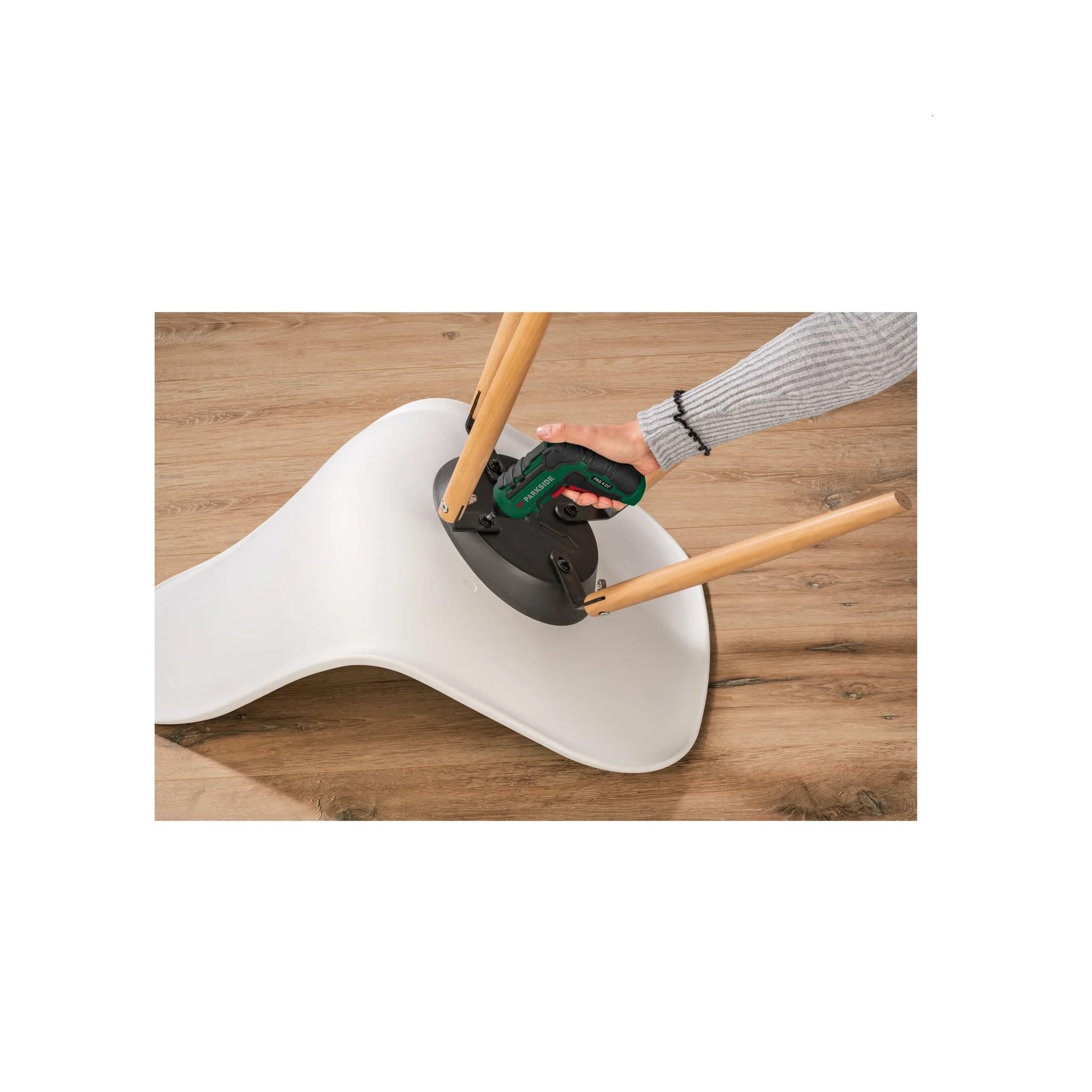 PARKSIDE Atornillador inalámbrico 4 V PAS 4 D7, con cable de carga USB, atornillador taladro a batería