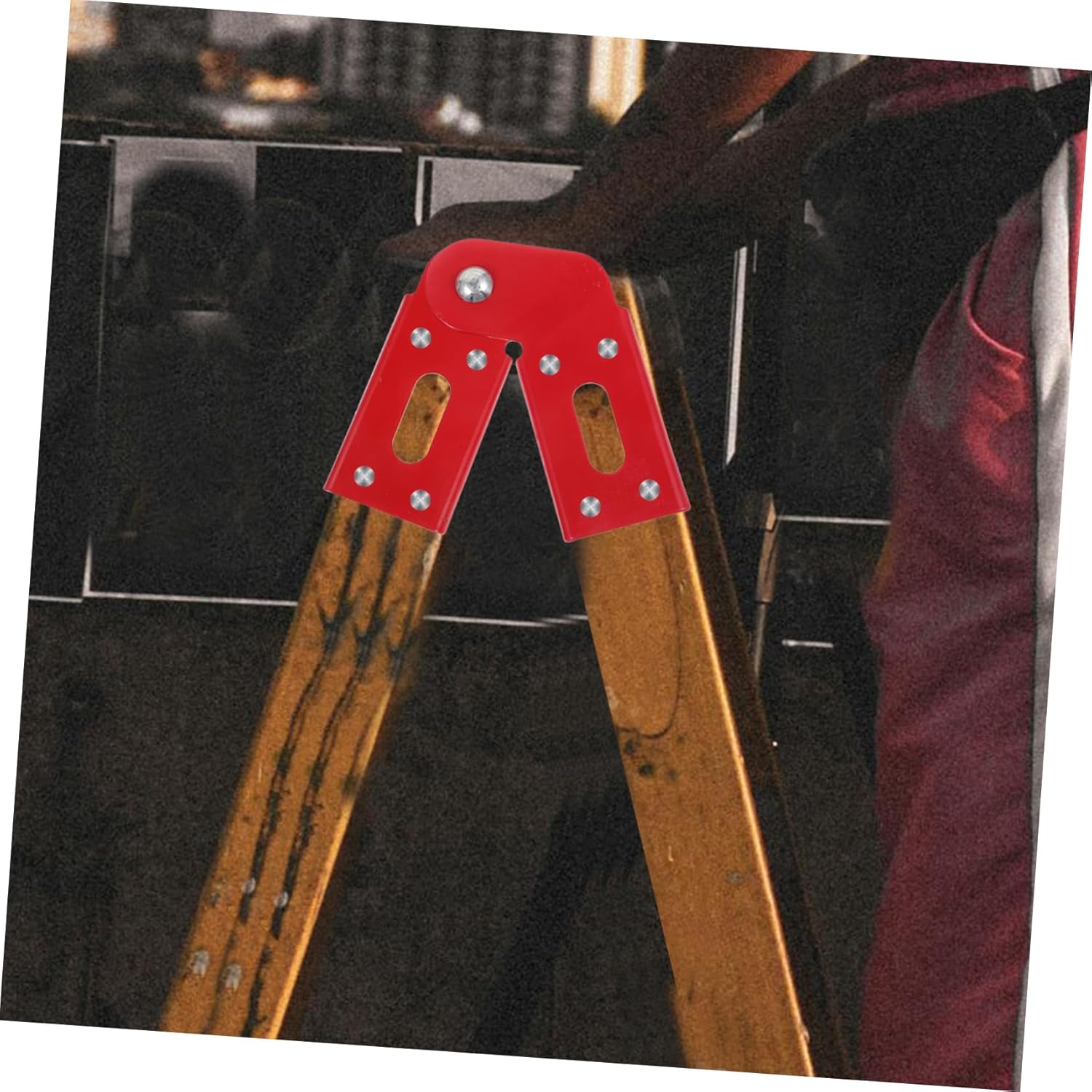 DOITOOL 2pcs Heavy Duty Folding Step Ladder Hinge Aluminum Alloy Attic Ladder Joint for Repair and Replacement Versatile Red Accessory for Commercial Use