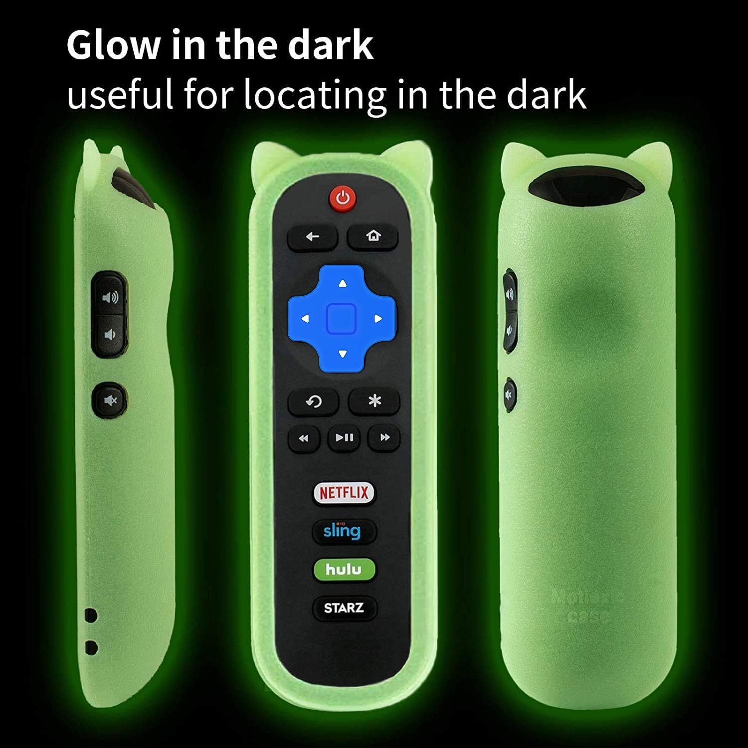 Remote Control Compatible with TCL Roku TV 32S305 49S405 49S403 43S303 55S403 32S301 32S4610R 32S3850A 32S3700 50FS3800 32S3750 32S3800 43FP110 43S425 55S517 49S517 43S517 55S515 with Green Case