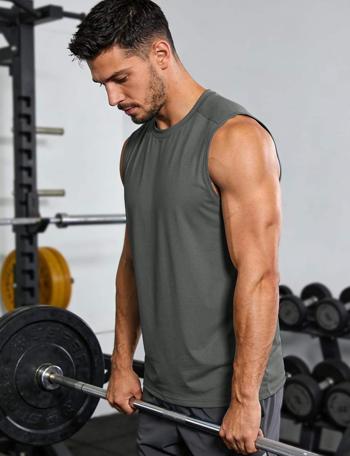 MAGCOMSEN Men's UPF 50+ Tank Top Workout Sleeveless Muscle Shirts Lightweight Casual Cooling Sleeveless Shirt for Gym Beach - Image 2