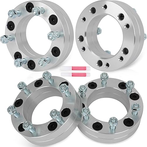 4Pcs 2" 5x5.5 to 6x5.5 Wheel Adapters fit for Ford for Dodge for Jeep,5x139.7mm to 6x139.7mm Wheel Spacers Adapters Bore 108mm with 1/2" Studs