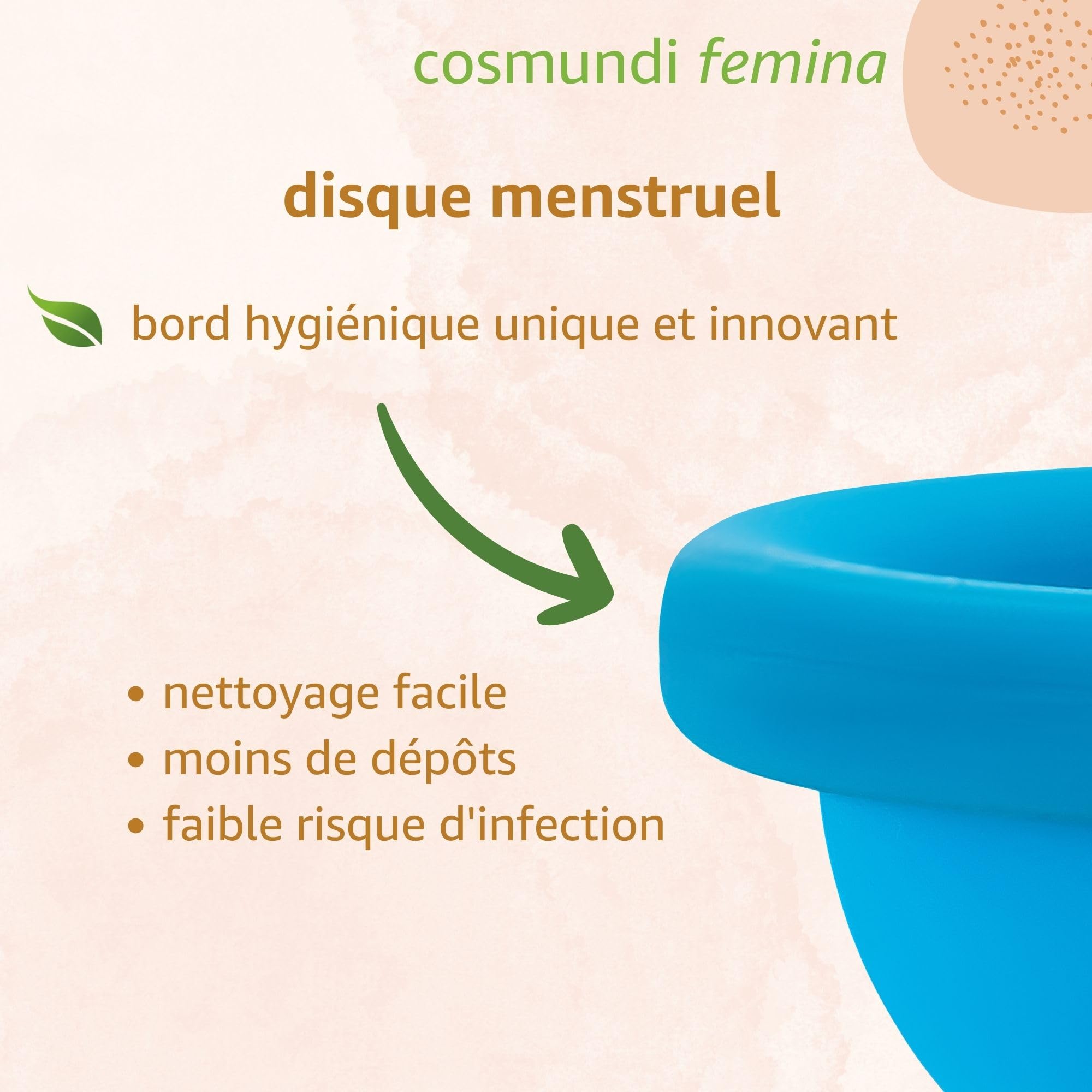 Disque menstruel en silicone médical - Pour le sport, la natation et l'intimité - Disque menstruel réutilisable et alternative durable - Bien-être pendant les règles (regular - 70 mm)
