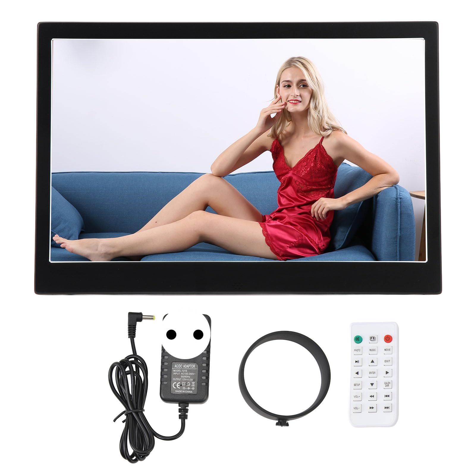 Digitaler Bilderrahmen mit 13 Zoll HD Bildschirm, 1280 x 800, Elektronischer Bilderrahmen Aluminiumlegierung Ultradünnes Design, Vielseitige Konnektivität für Geburtstag Hochzeit