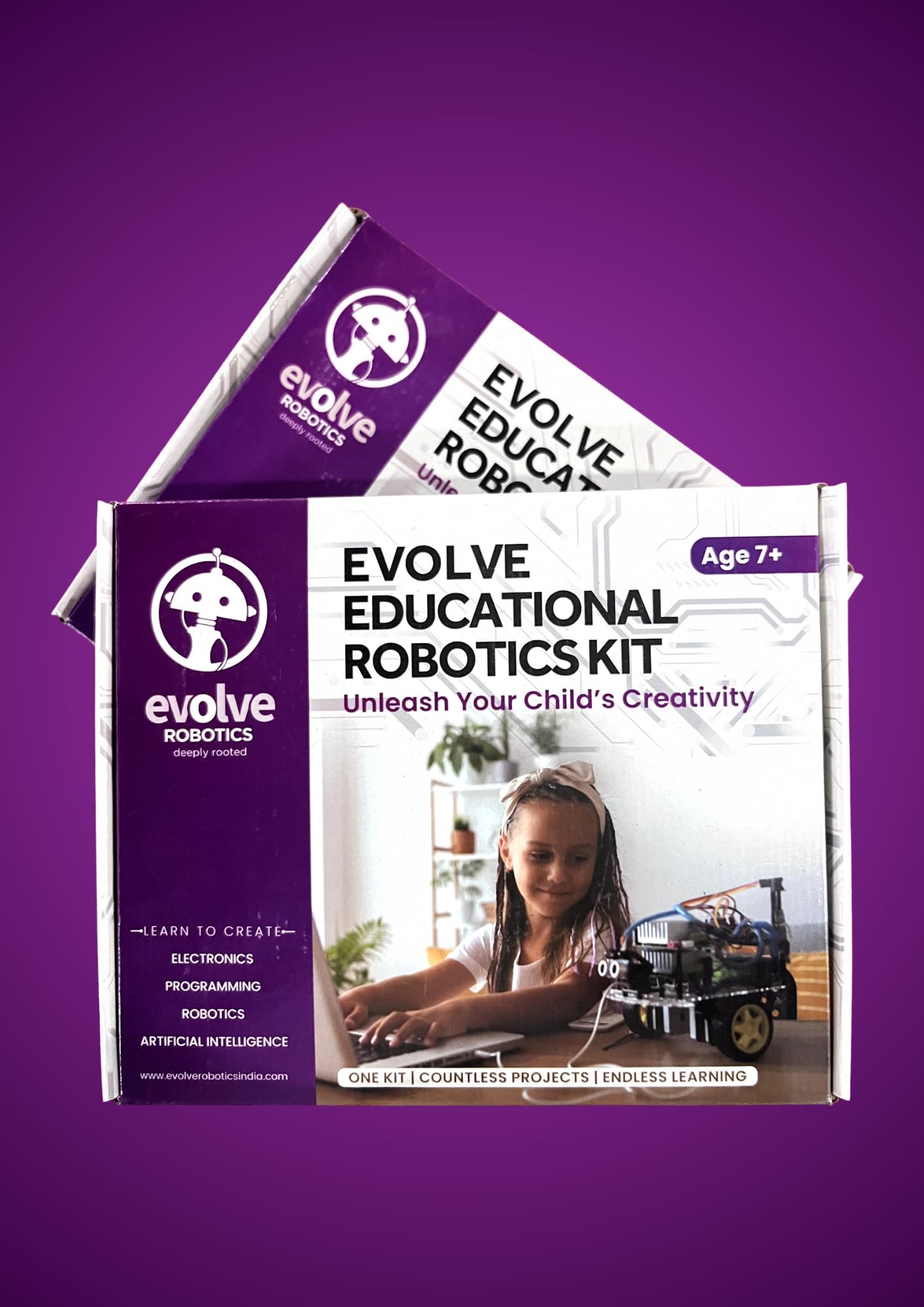 Evolve Educational Robotics KIT(Originator Plus) | A Best Gift for Your Kid | STEM Learning, DIY Robot Building, Remote Control, and More!