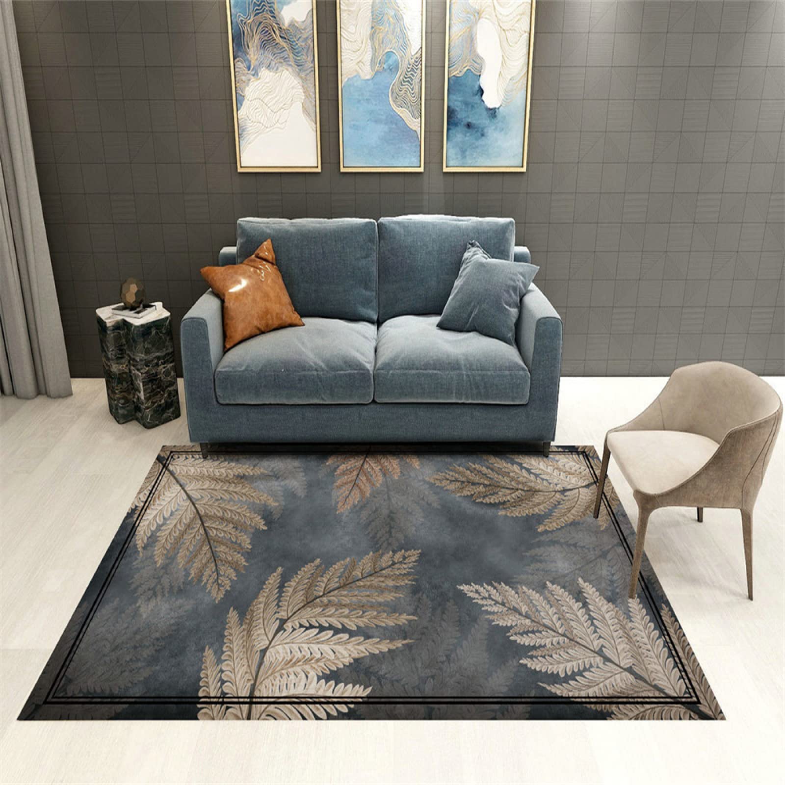 Tapis chambre bébé gris antidérapant idéal pour la décoration d'un coin jeu