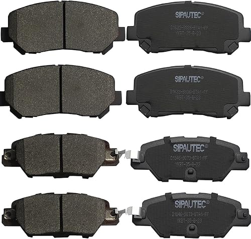 Miniatura 51 de Juego de pastillas de freno delanteras y traseras de 4 ruedas de repuesto de pastillas de freno de disco de cerámica para Nissan Pathfinder