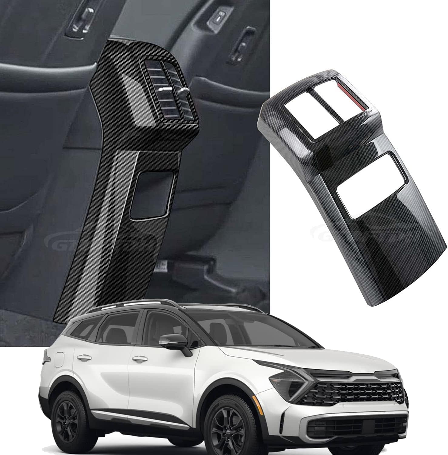 GZBFTDH Car Accessories Cover Protector, Compatible for KIA Sportage 2022 Air Condition Vent Cover Trim Anti Kick Cover Protector, Panels Auto Interior Accessory (Rear Anti-Kick)