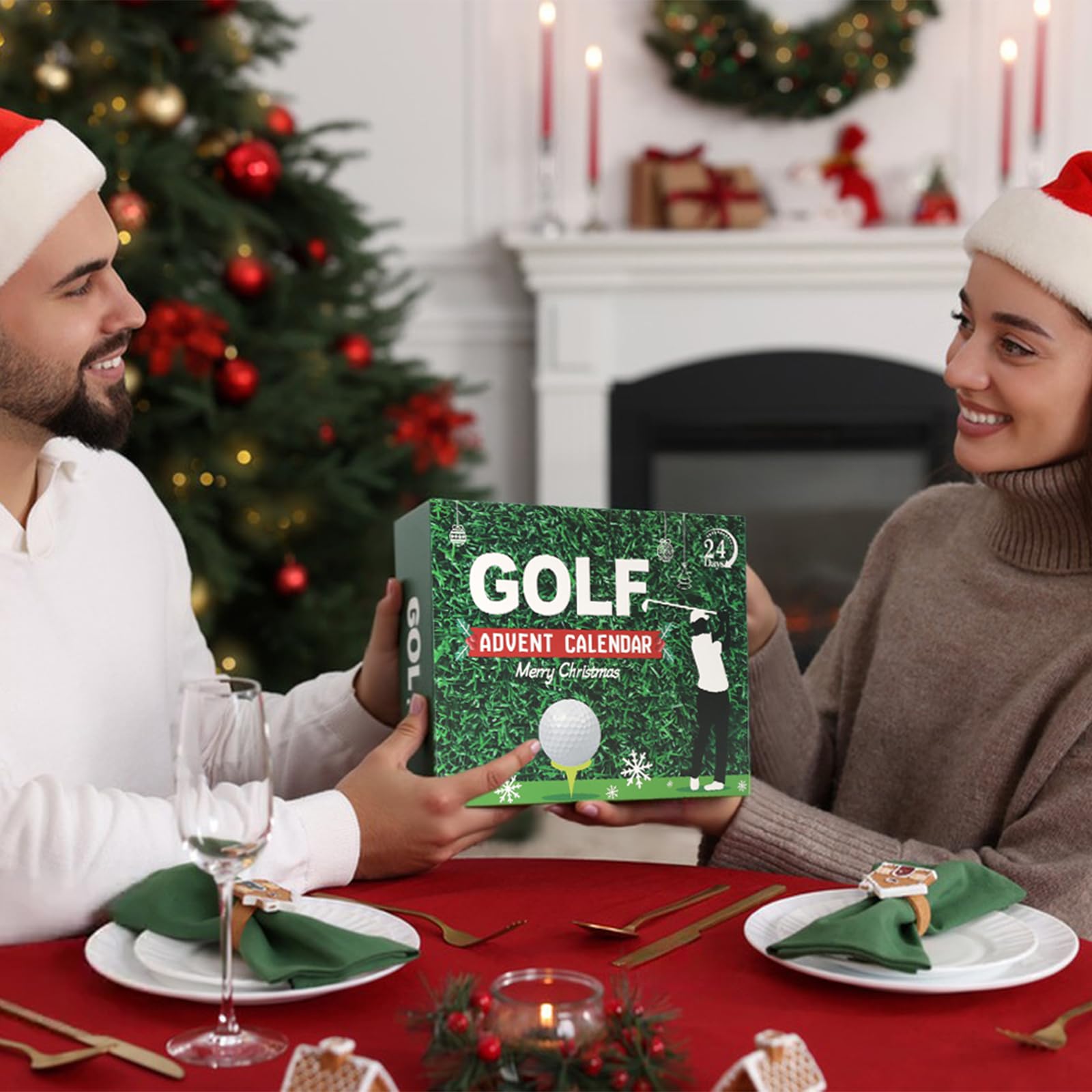 Calendario dell'Avvento da golf, da uomo, 2025 – 24 giorni, con accessori da golf, palline da golf, marito o fidanzato