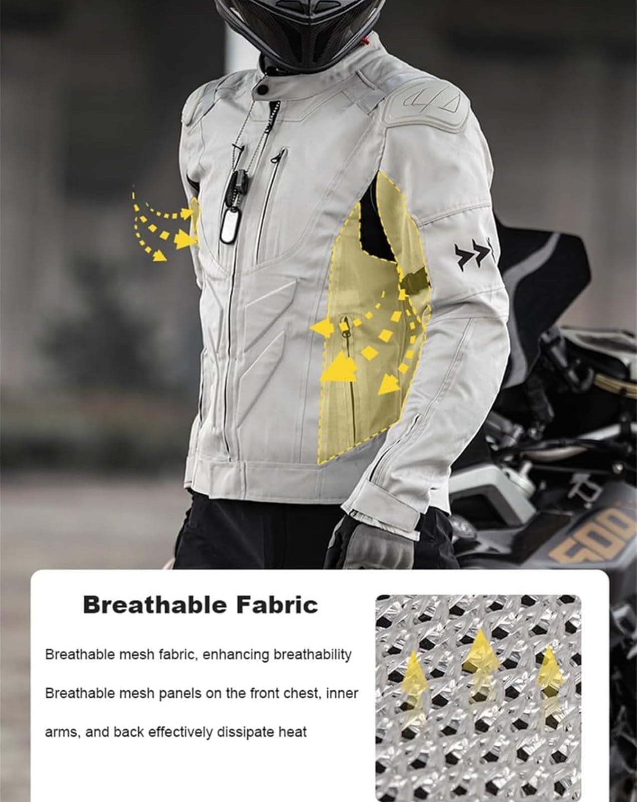 Combinaison de motocross, vêtements de protection respirants, rembourrage certifié CE, veste de motocross pour homme et femme, idéal pour la sécurité et le confort lors des promenades