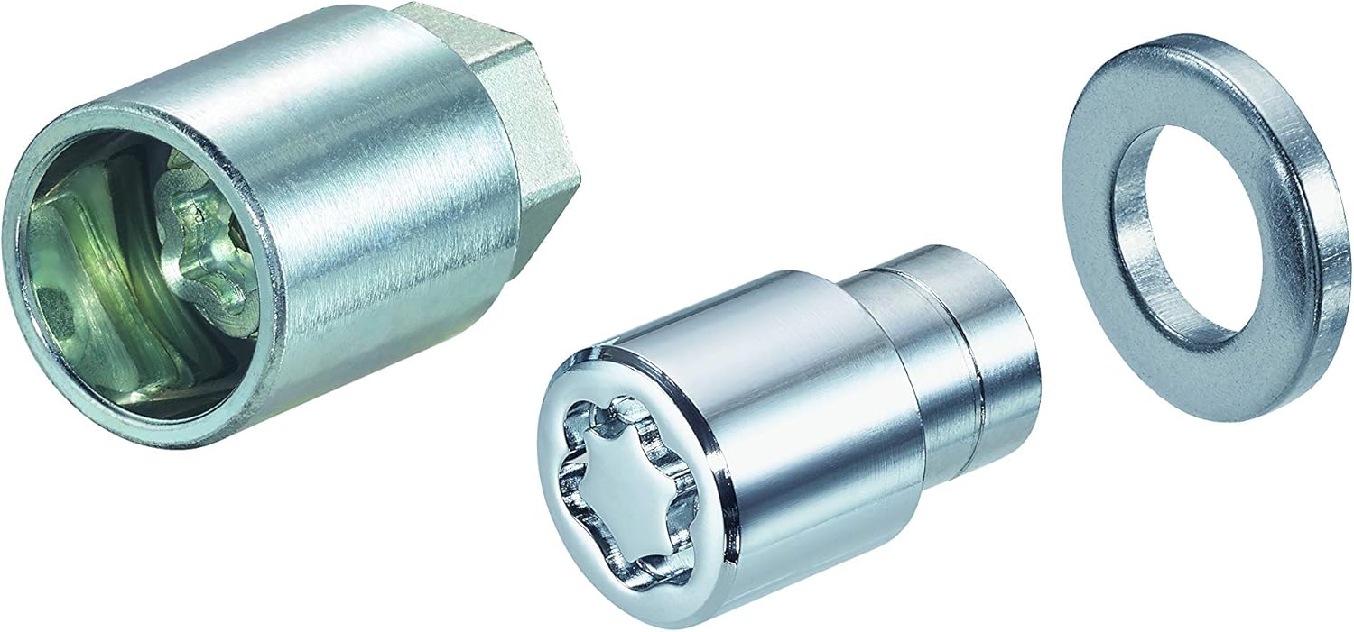 21556SU Wheel Lock Nuts SU, 5 Lock Set M12 x 1,5, Flat seat, Total Length 35,0 mm, Hex Size 21mm, Key Diameter 27,7 mm