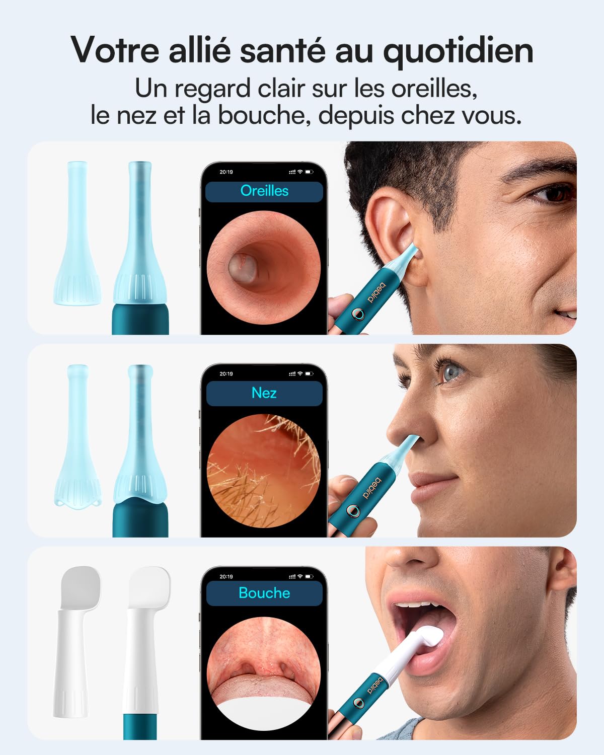 BEBIRD Earsight Ultra Camera Oreille Nettoyage - Otoscope oreille Flexible et Lumière - Kit d'ear cure pour Adultes & Enfants