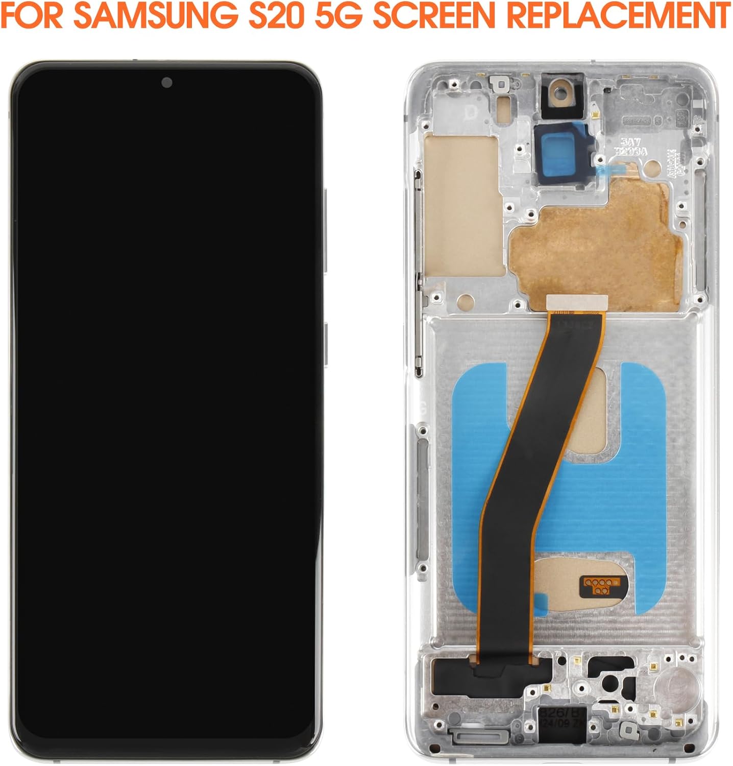 INCELL for Samsung Galaxy S20 5G Screen Replacement S20 5G LCD Display G981 SM-G981F SM-G981U LCD Digitizer Screen Touch Gray with Frame (Not for 4G)(No Fingerprint Function)
