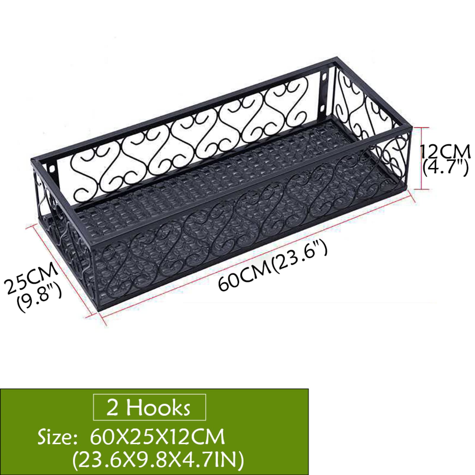 Faltbarer Pflanzenhalter Aus Metall – Zur Wandmontage, 8 Zoll (20,3 Cm), Für Blumentöpfe Auf Terrasse Oder Balkon