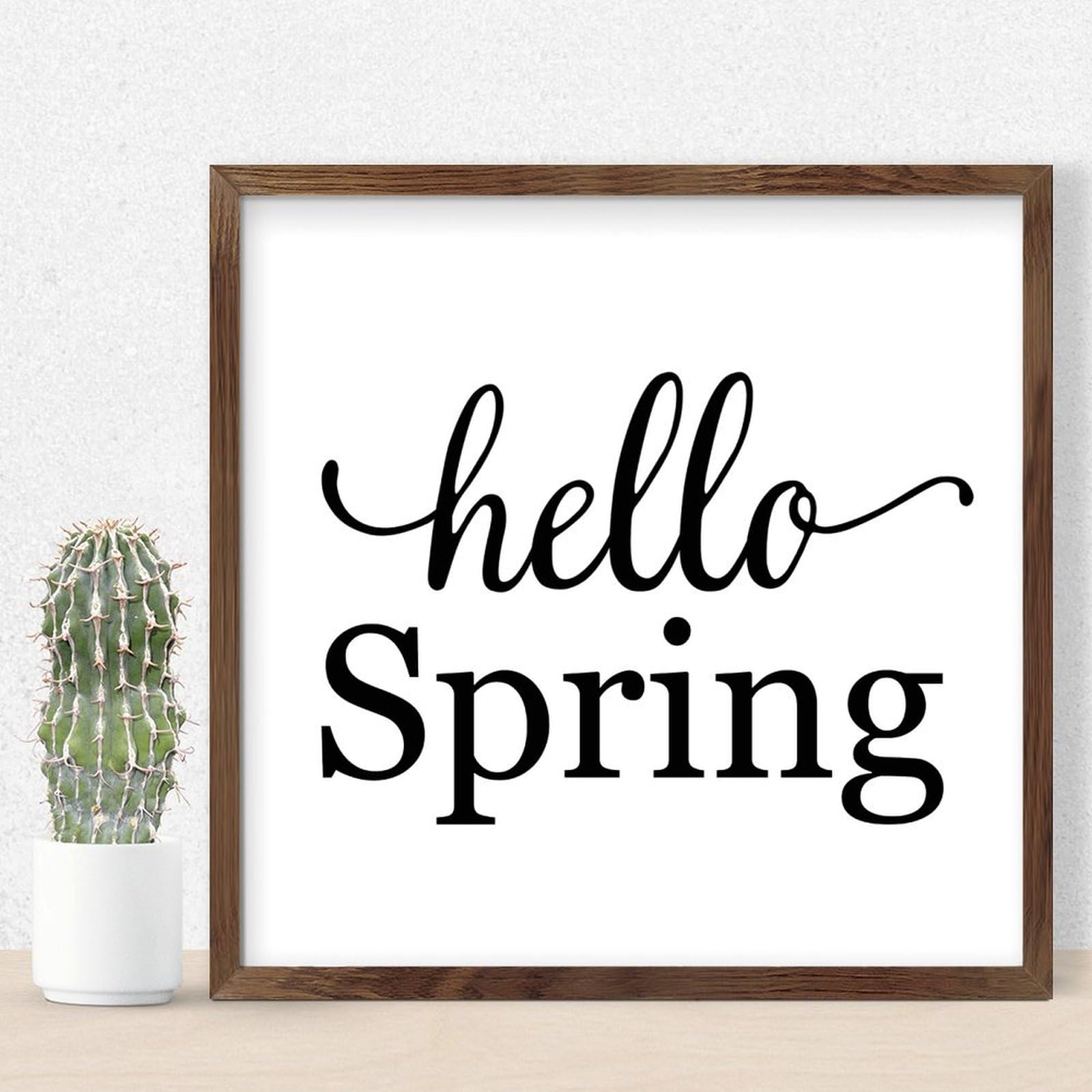 Décoration Hello Spring en bois pour célébrer le renouveau