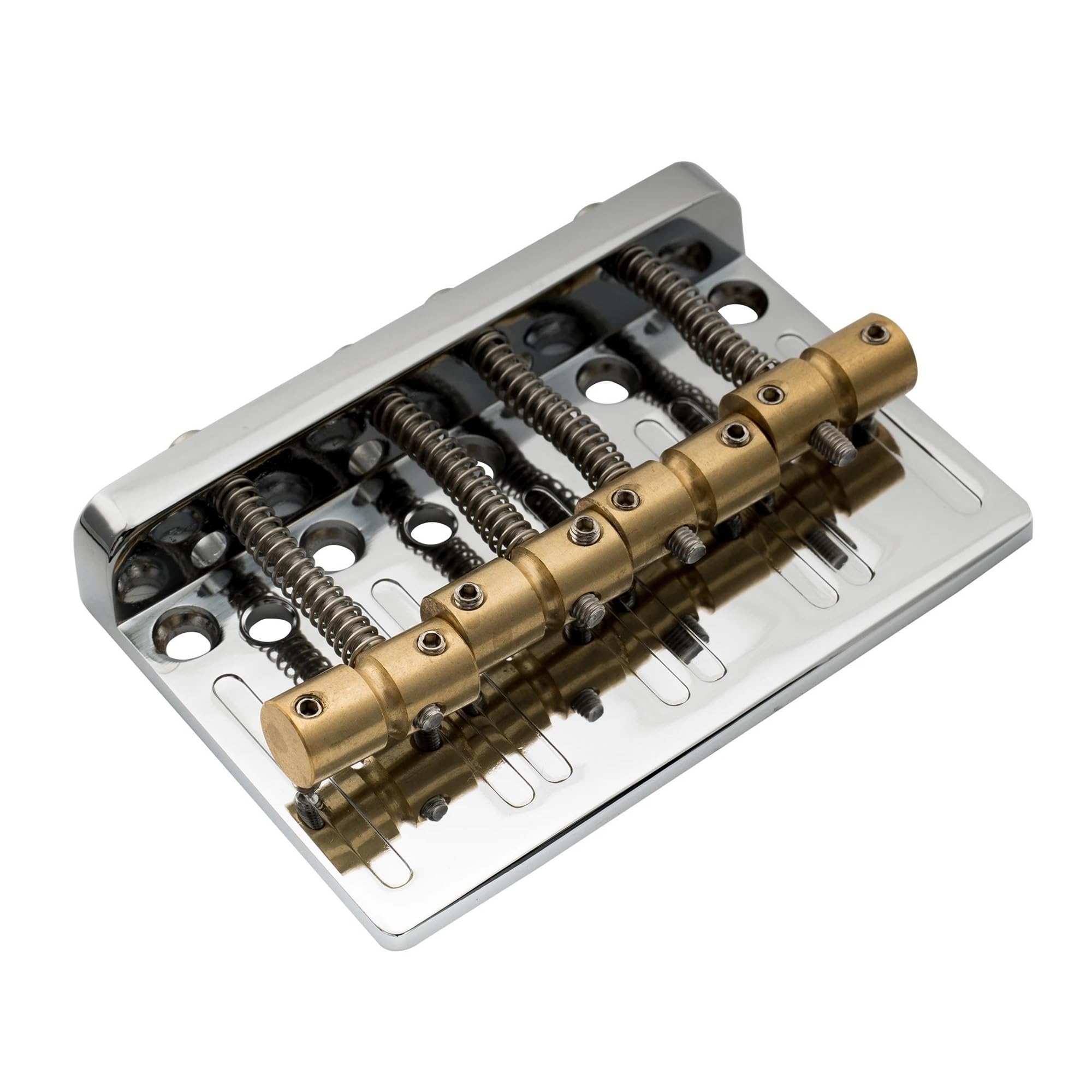 Długość Struny 57 Mm Twardy Ogon Mosiężne Siodło Podstawa Ze Stopu Cynku Cztery Mostki Basowe Mostek Gitarowy(Chrome)