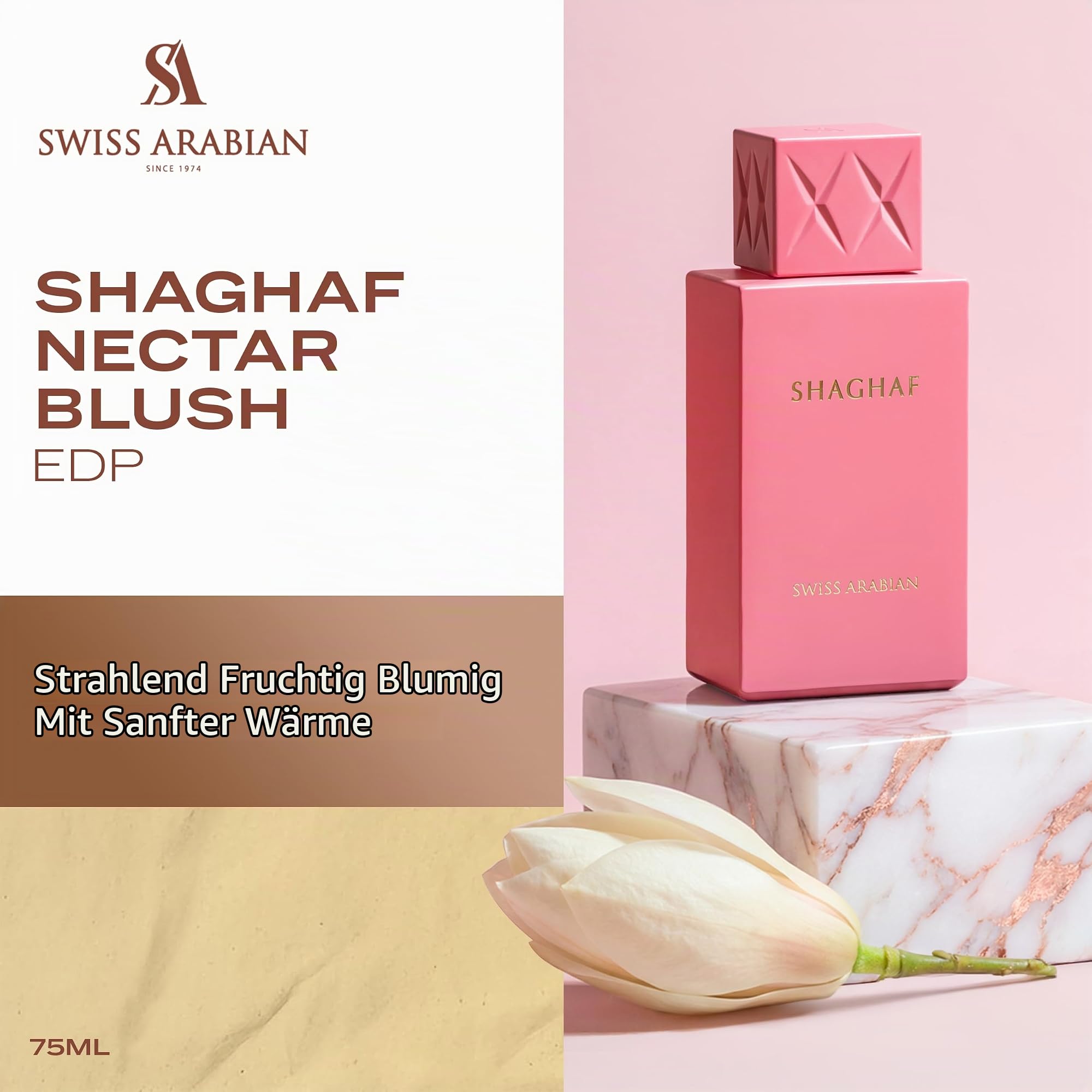 Swiss Arabian Shaghaf Oud Nectar Blush Eau de Parfum 75ml