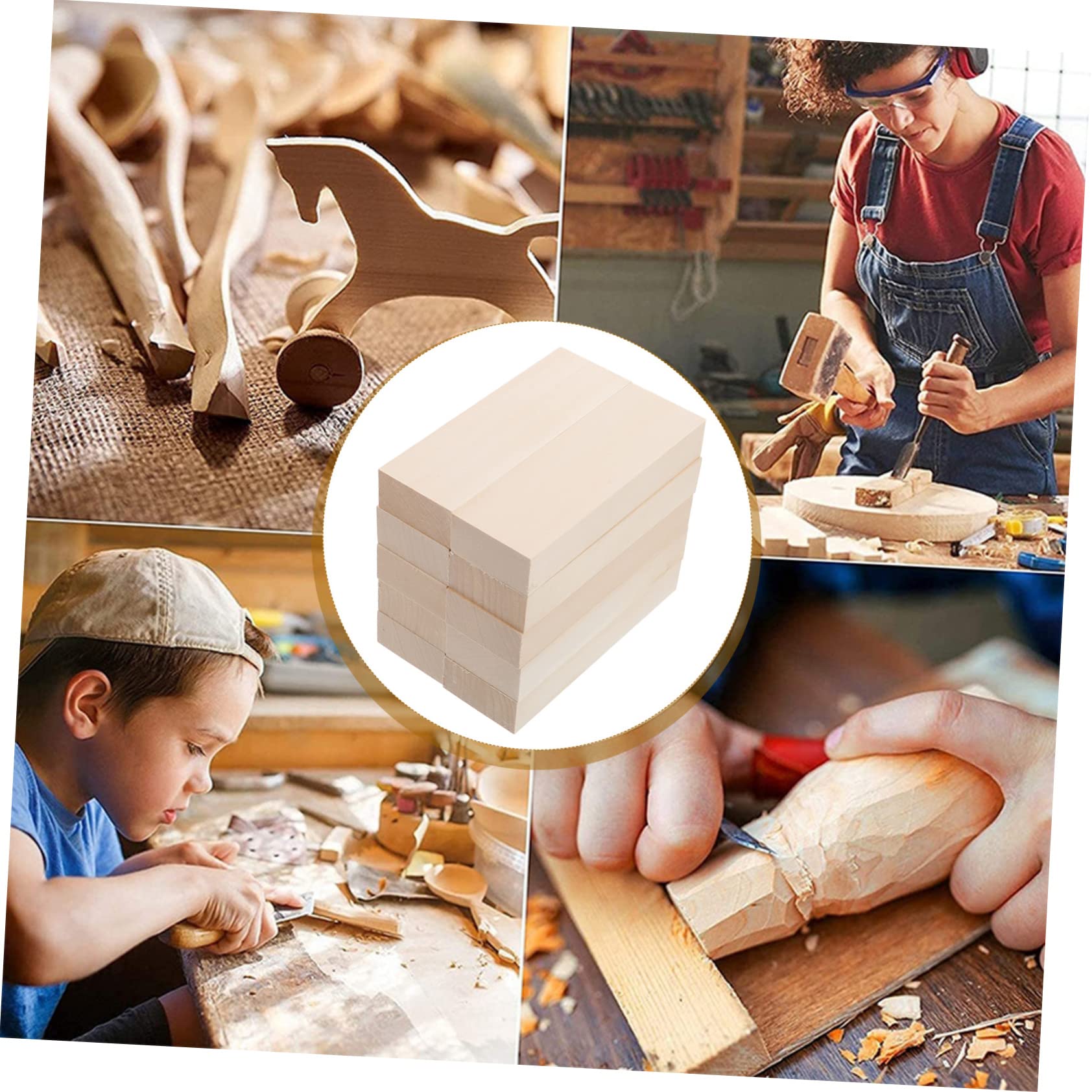 Tablones de Madera Natural de Tilo sin Terminar, 10 Unidades